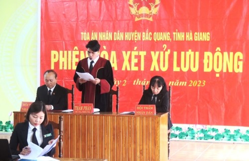 Tòa án nhân dân xổ số trực tuyến miền trung
 xét xử lưu động vụ án ma túy tại xã Việt Vinh